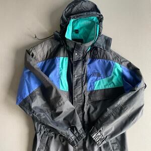 Vintage The North Face 90s Colorblock Ski Jacket – Size XL